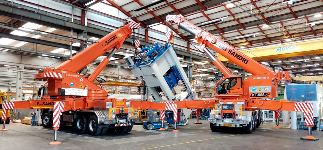 Crane sizes, Autogru Sandri's options